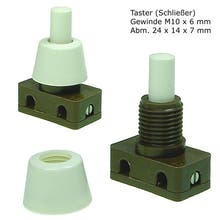 Druckknopfschalter, Lampenschalter, einpoliger Taster (Schlie&szlig;er)