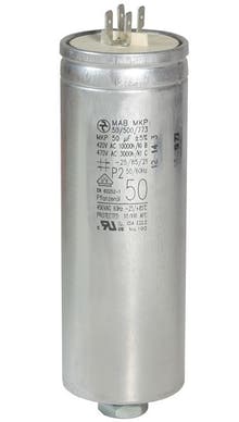 Ducati Motorkondensator 50 µF, 450 V – Polypropylen, Mit Fastonklemmen 6,3 Mm & M8 Gewinde